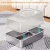 Cat Litter Box With High Sided Lid, Litter Mat & Scoop, Large Cat Litter Tray, Stainless Steel Kitty Litter Tray, Anti-Splashing Ca-t Toilet, Black - 4 of 4
