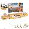 WOWLIVE 59"71"Floating TV Stand with LED Light and Wood Floating Storage Shelf, Entertainment Center with Power Outlet for Living Room - 2 of 4