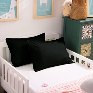 2 Pack 500 Thread Count Cotton Envelope Toddler Pillowcases, Ultra Soft Travel Pillow Cases - NTBAY - 1 of 4