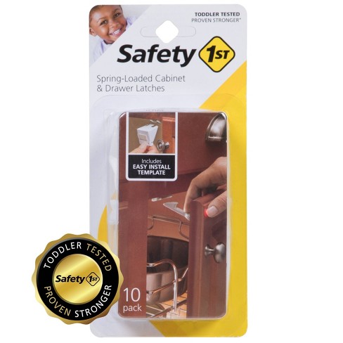 SAFETY 1ST= SPRING LOADED CABINET AND DRAWER LATCHES  10 PACK 