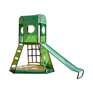 gobaplay SummitPro Climbing Tower, Outdoor Playset with Slide for