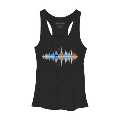 Women's Design By Humans Sounds of Nature Color Tree Notes By NomAdartStudio Racerback Tank Top