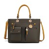 MKF Collection Julia Vegan Leather Color-block Women’s Satchel Bag by Mia k - 2 of 4