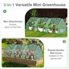 Aoodor Mini Greenhouse with Zipper Doors, Portable Garden Greenhouse with Roll-up Zipper Doors, UV-Protected for Outdoor Plants - 4 of 4