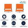 Flash Furniture Set of 2 Grandstand Comfort Seats by Flash - 500 lb. Rated Lightweight Stadium Chair with Handle & Ultra-Padded Seat - 2 of 4
