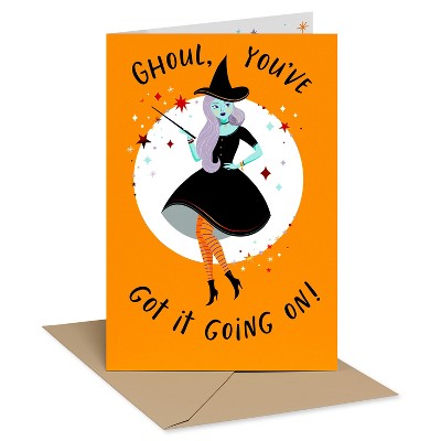Halloween Card Witchy Girl Magic