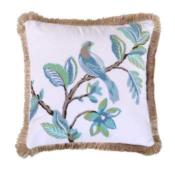 Cressida Bird Fringe Decorative Pillow - Levtex Home