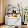 Kids Bookshelf and Toy Storage, Kids Toy Storage Organizer, Toddler Bookshelf Toy Storage Cabinet for Playroom, Bedroom, Nursery, Classroom - 2 of 4