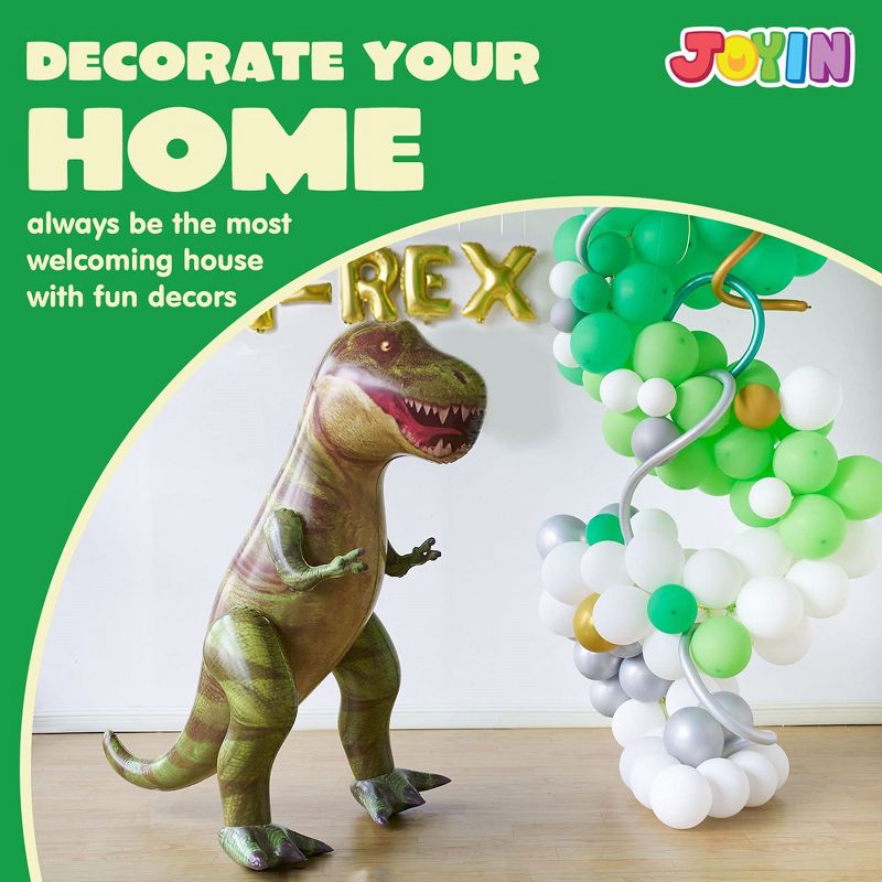 Syncfun 62" Giant T-Rex Dinosaur Inflatable Costume for Party Decorations, Birthday Party Gift for Kids and Adults (Over 5Ft. Tall), 2 of 9