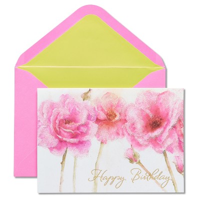 Birthday Card Pink Rose - Papyrus