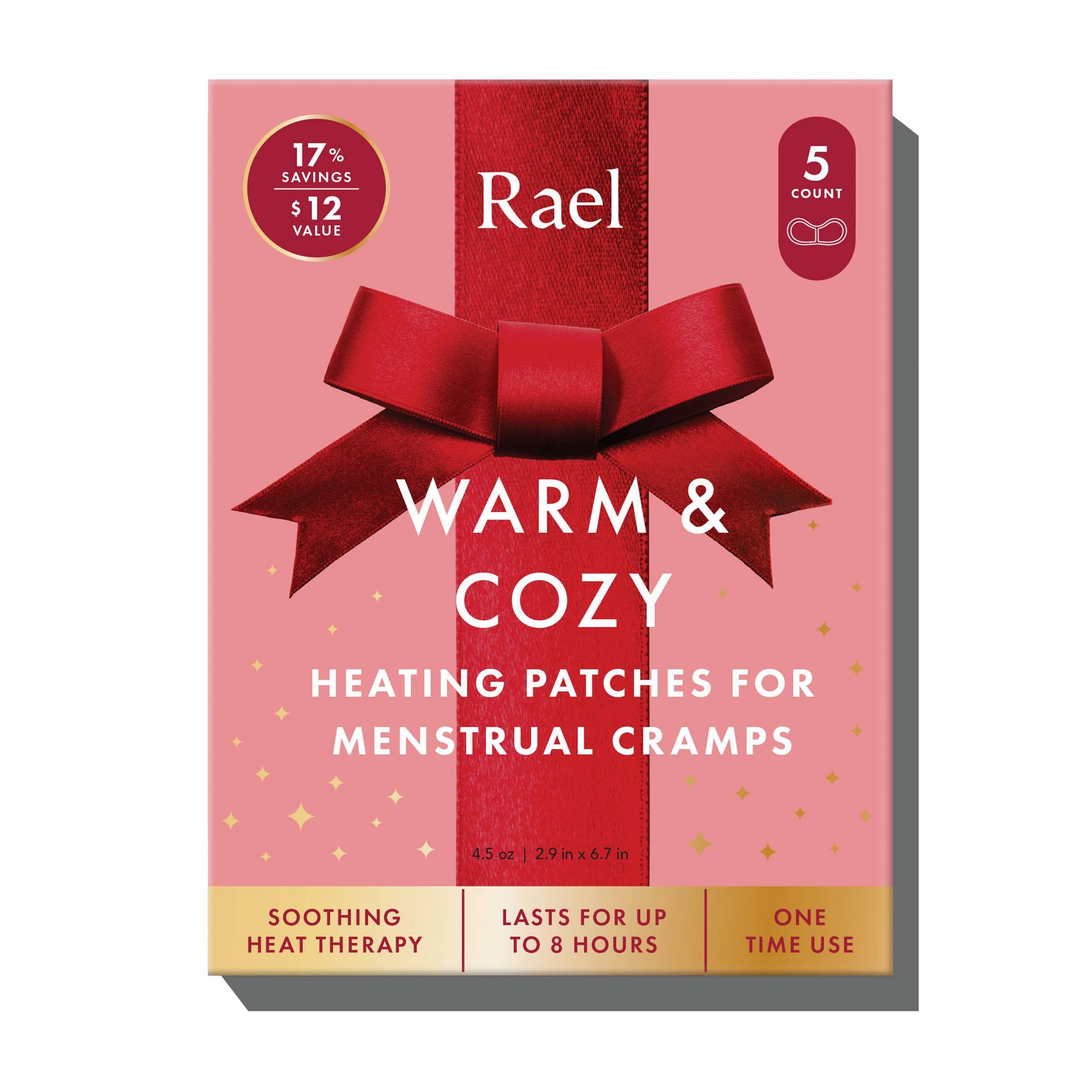 Rael Warm & Cozy Heating Patches for Menstrual Cramps - 5ct