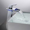 SUMERAIN Waterfall Bathroom Faucet Single Handle Single Hole Vessel Sink Faucet, Chrome - 2 of 4