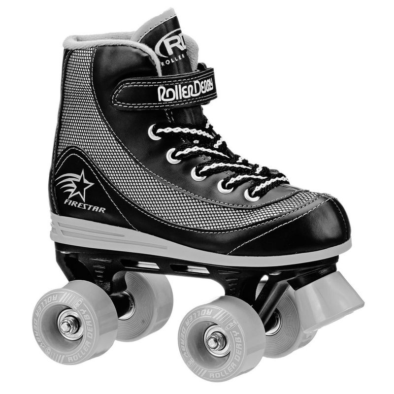 Firestar Kids' Roller Skates Black/Gray - (12-4), 1 of 6