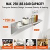VEVOR 12" x 36" Stainless Steel Shelf, Wall Mounted Floating Shelving with Brackets, 250 lbs Load Capacity Commercial Shelves - 3 of 4