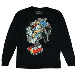 Seven Times Six Sonic The Hedgehog T-Shirt Little Boys' Character Mosiac Design tee - 1 of 4