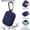 BONGEEK AirPods Pro Case Cover,Soft Silicone Protective Cases Cover Skin for Apple AirPod Pro 2 Charging Case Keychain Front LED Visible,Navy Blue - 4 of 4