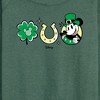 Women's - Disney - Mickey St Patricks Icons Lightweight French Terry Wide Neck Long Sleeve Shirt - 2 of 4