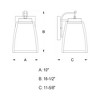Vaxcel Granville 3 - Light Lantern in  Oil Burnished Bronze - 3 of 4