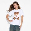 Women's NYC Bear Short Sleeve Graphic T-Shirt - White - 2 of 3