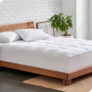 Pillow-Top Reversible Mattress Pad by Bare Home - 1 of 4