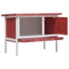 vidaXL Outdoor Rabbit Hutch 1 Layer in Red Wood – an Exercise Space with Wire Mesh, Cozy Cubby and Slide-Bolt Latch - 2 of 4