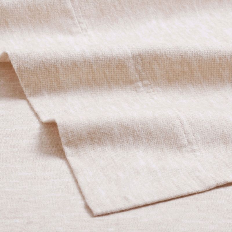 Melange Flannel Cotton Two-Toned Textured Deep Pocket Sheet Set by Blue Nile Mills, 3 of 7