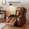 Large Power Lift Recliner Chair for Elderly, Faux Leather Reclining Sofa w/ Heat, Massage, Side Pocket & Cup Holder for Living Room,21" width - 3 of 4