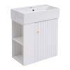 NicBex Bathroom Vanity with Sink,Modern Bathroom Sink Vanity with Storage Space,21.6 inch Bathroom Sink Cabinet for Bathroom,White/Green - 2 of 4