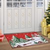 Christmas Area Rug, Red Green Snowflake Tree Rugs Washable Throw Runner Rugs Carpet for for Living Room Kitchen Dining Room Nursery Kids Room Office - 3 of 4