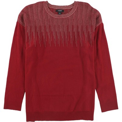 Alfani Womens Vented Hem Pullover Sweater