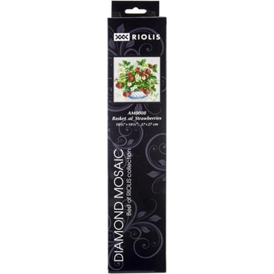 RIOLIS Diamond Mosaic Embroidery Kit 10.75"X10.75"-Basket Of Strawberries
