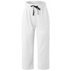 Women's Pants Drawstring Elastic Waist Casual Sporty Cropped Straight Leg Pants - 2 of 2