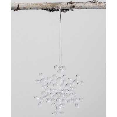 Sullivans Crystal Snowflake Ornament 5"H White