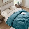 Soft Cozy Throw Blanket for All Seasons, Lightweight 100% Polyester Microfiber Bed Blanket, Teal, King - 4 of 4