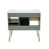 36''W Bathroom Vanity with Resin Sink, Modern Freestanding Bathroom Cabinet with 2 Drawers & 2 Storage Compartments, Green - ModernLuxe - 4 of 4