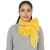 Anna-Kaci Women's Embroidered Floral Lace Scarf Solid Double Layered Faux Pearls Long Wrap Scarf - 3 of 4