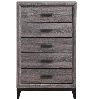 CAVINAS 5 Drawer Dresser for Bedroom,Rubber Wood Dressers & Chest of Drawers for Living Room,Entryway,Hallway