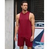 Men's Tracksuit 2 Piece Sleeveless Hooded Workout Tank Top and Shorts Casual Athletic Sports Hoodie Shorts Set - 4 of 4