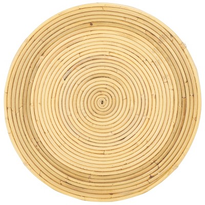 Vali Natural Rattan Cylindrical Storage Baskets with Lids, Set of 2