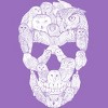 Women's Design By Humans Sketchy Owl Skull By Dinny Racerback Tank Top - 2 of 3