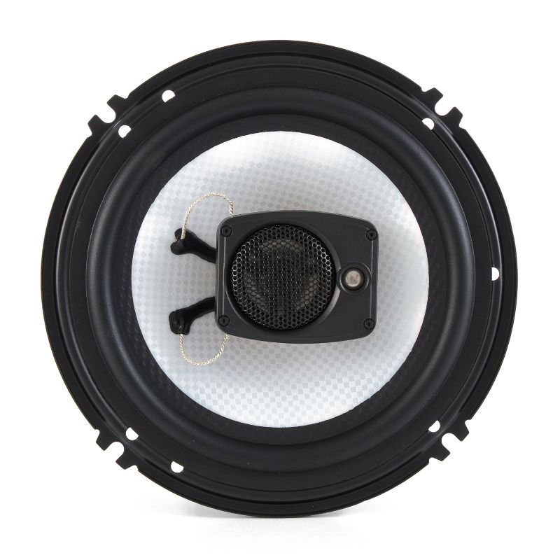 Boss Audio Systems R63 Riot 6.5 Inch 300 Watt 3-Way 4 Ohm Full Range Car Audio Coaxial Stereo Speakers with Tweeter and Poly Injection Cone, Pair, 3 of 7