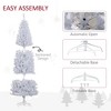 NAYSAYE 6FT Unlit Artificial Christmas Tree 618 Branch Tips Pencil Shape Indoor Holiday Tree Durable PVC and Steel Sturdy Base Easy Setup, White - 3 of 4
