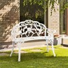 Yaheetech Outdoor Metal Bench Patio Park Bench - 2 of 4