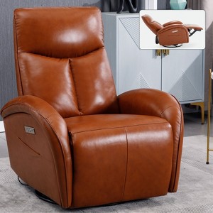 NicBex Recliner Chair Rocking Chair Recliner Swivel Accent Chair with Lumbar Support Reading Chair with USB Ports for Living Room - 1 of 4