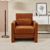 Chenille Upholstery Modern Accent Armchair with Solid Wood Frame, Thick Cushioned Seat & Backrest, and Easy Assembly for Living Room - 3 of 4