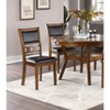 Okak Vintage Upholstered Dining Chairs Set of 2, Solid Rubberwood Kitchen Side Chairs with Unique Back for Dining/Living Room - 3 of 4