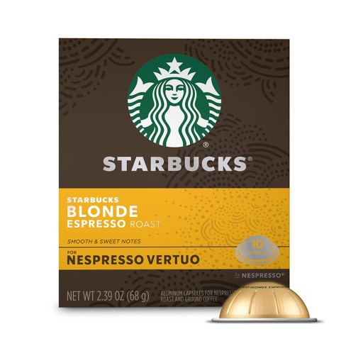 Coffee Capsules For Nespresso Vertuo Machines — Blonde Espresso Roast — 1 Box (10 Espresso Pods) : Target