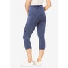 Woman Within Plus Size Petite Stretch Cotton Pocket Capri Legging - 3 of 4