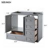 NicBex Bathroom Storage Cabinet without Sink, Morden Bathroom Vanity, 1 Spacious Cabinet and 4 Storage Drawers for Bathroom, Gray - 2 of 4