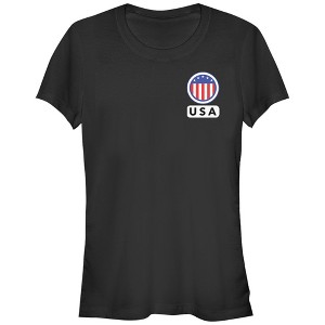 Juniors Womens Lost Gods USA Stars and Stripes Circle T-Shirt - 1 of 3